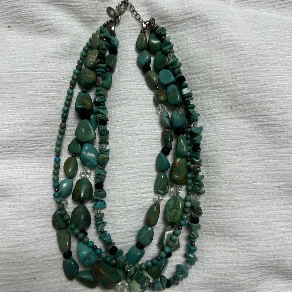 Silpada Elegant Green Beaded Necklace